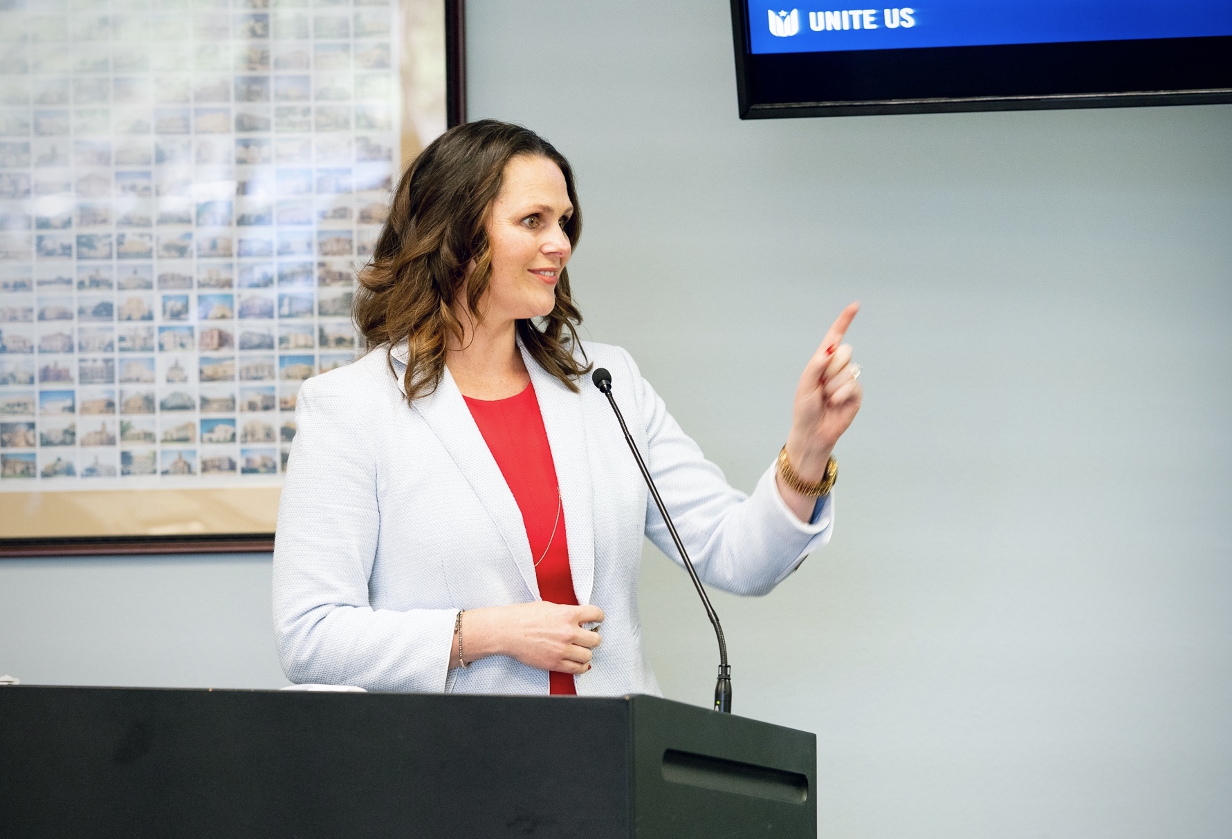 woman at podium